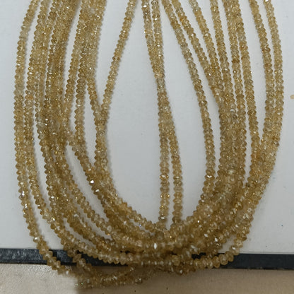 Natural Fancy Orange Diamond Round(Boll) Shape1.60- 3.00 mm MM Diamond Beads 14 inch Strands