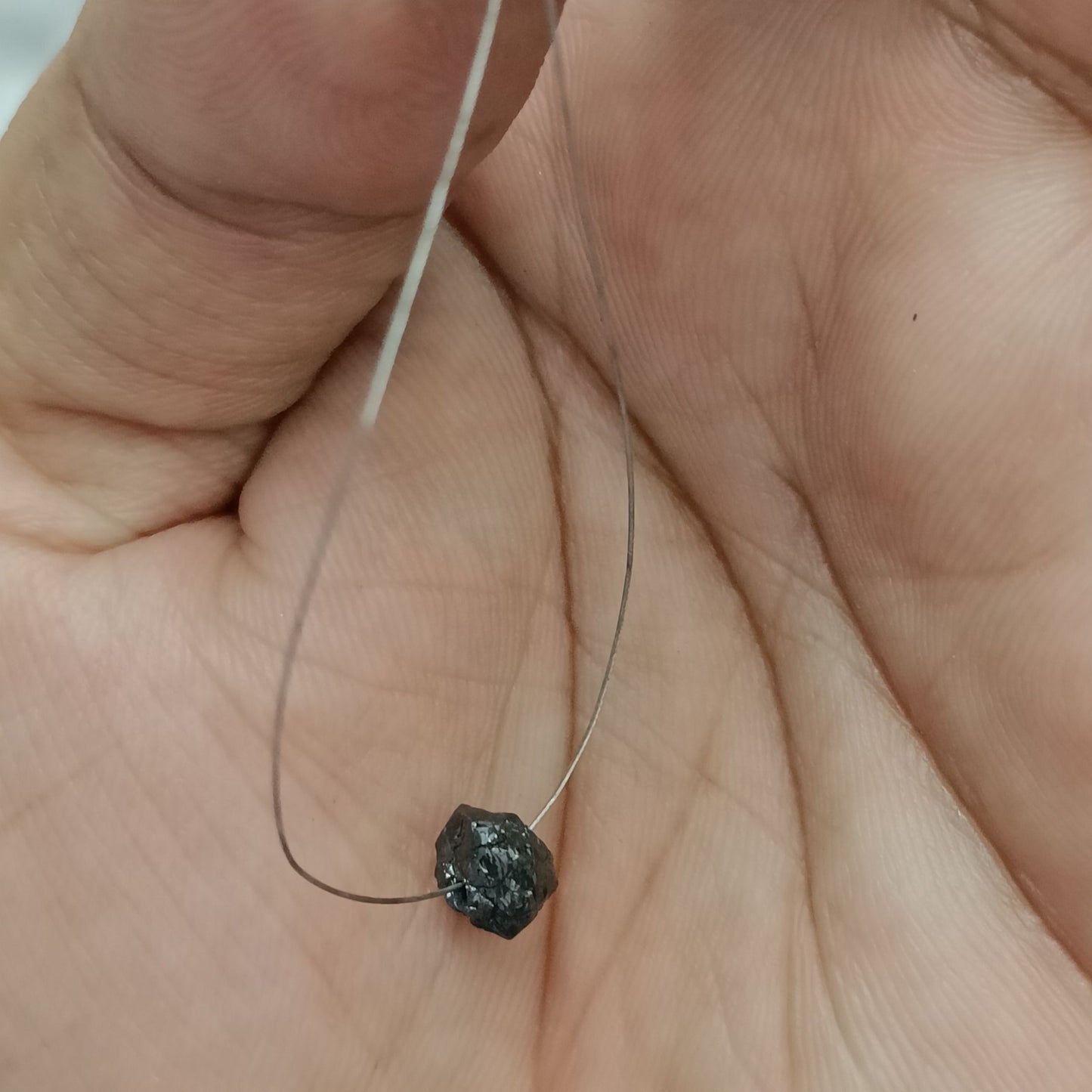 Natural Black Diamond 7 mm Size 1mm Drilled Loose Diamond