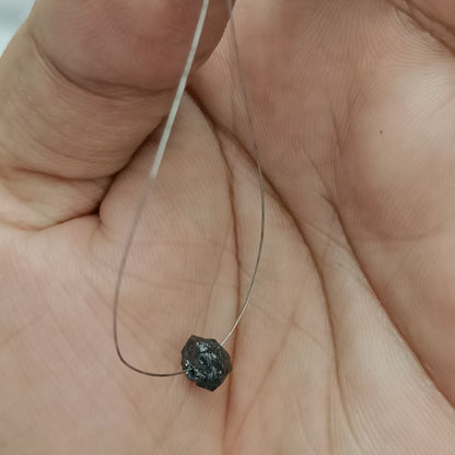 Natural Black Diamond 7 mm Size 1mm Drilled Loose Diamond