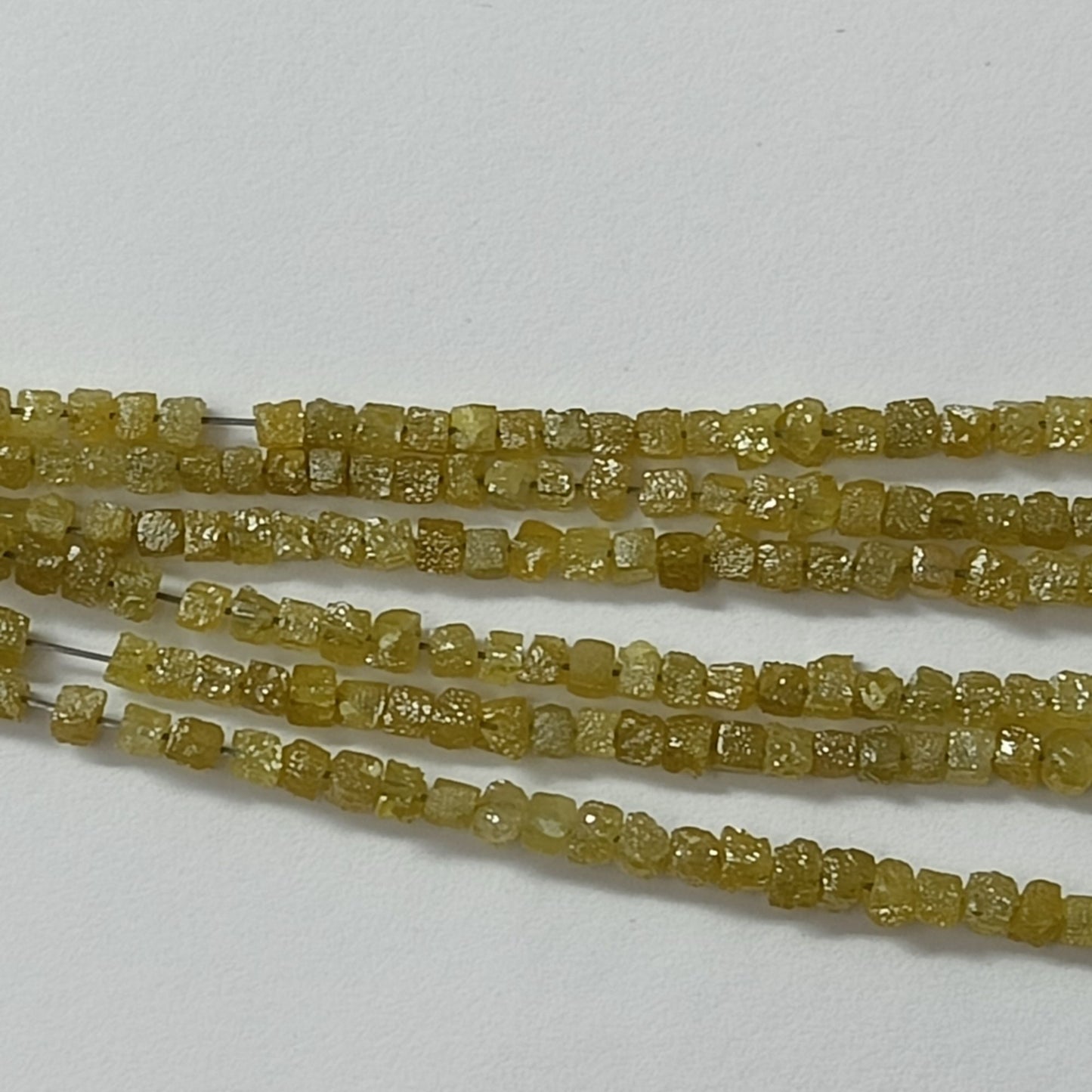 Raw Diamond Beads, Rough Diamond, Natural Yellow Box Shape Diamond Beads, Conflict Free Diamond, Cube Diamond, 2 Inch Strand