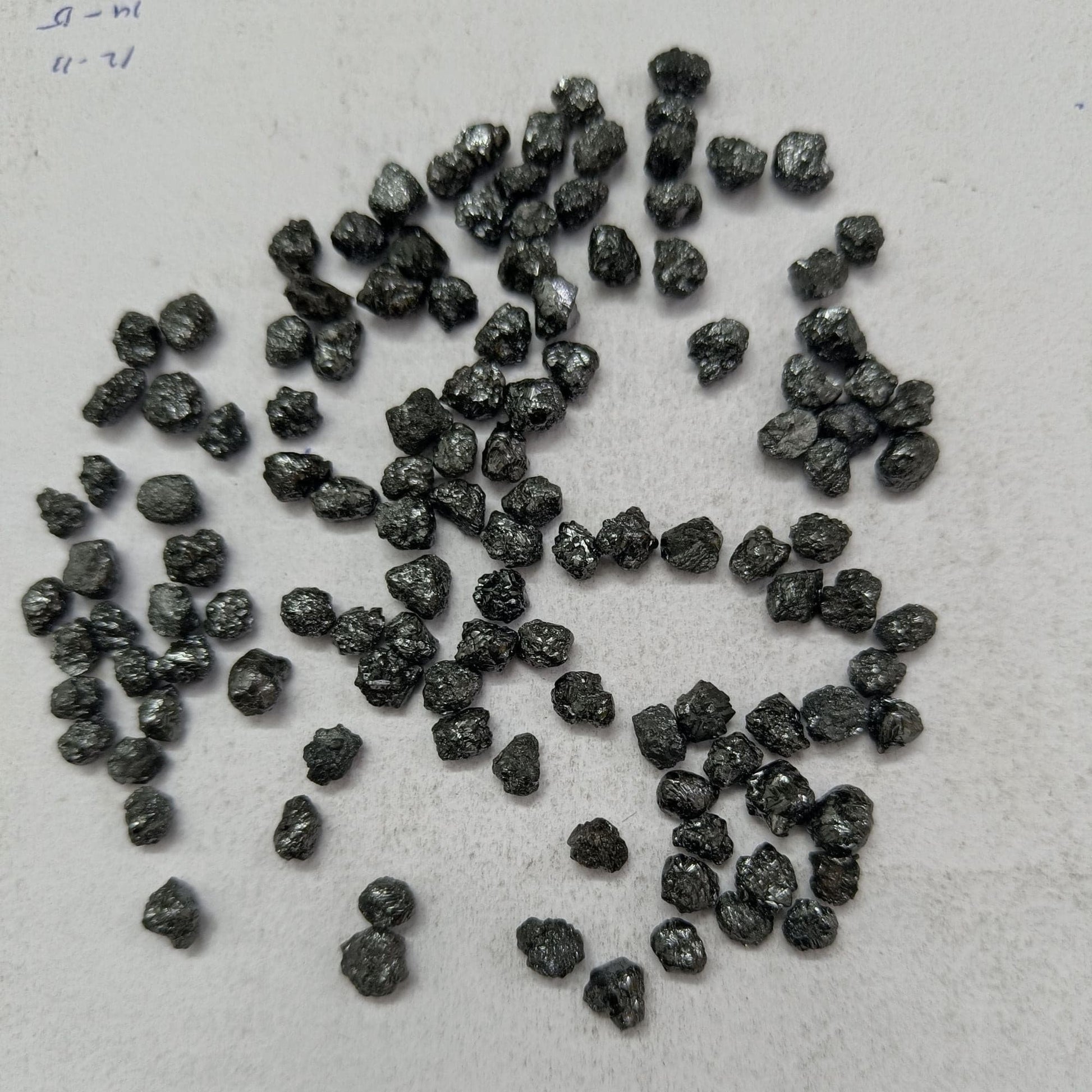 5-6mm Black Rough Diamond, Natural Round Black Raw Diamond, Uncut Diamond, Conflict Free Diamond For Jewelry (5 Pcs Options) - suratdiamondart