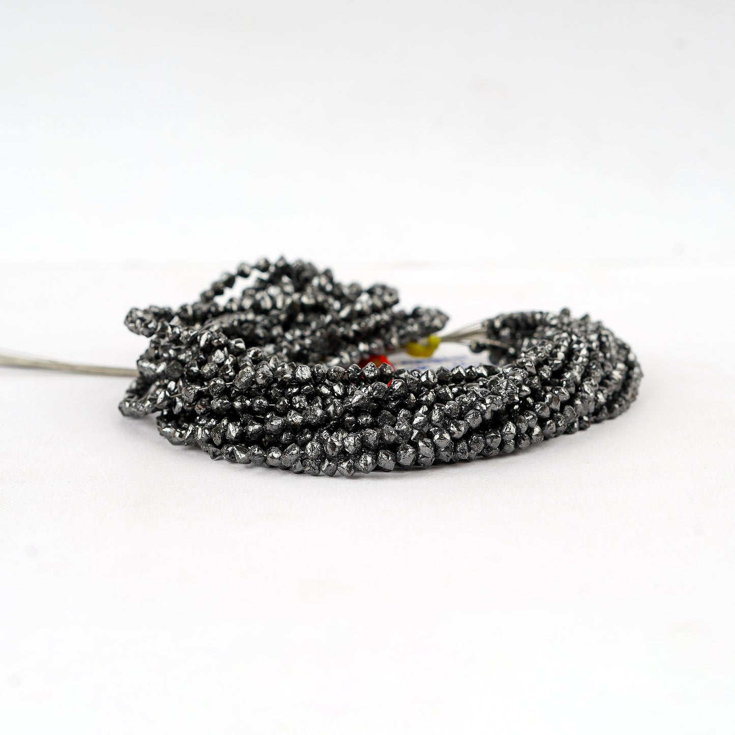 Natural Black Crystal Diamond Beads 3-4 MM Conflict Free Diamond Beads 16 Inch Strands AAA+