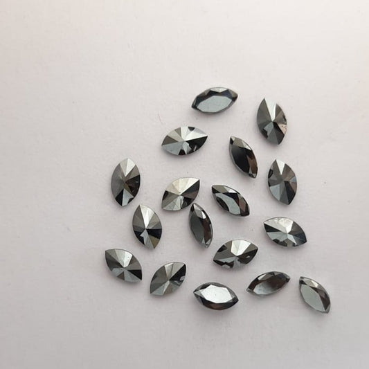 Natural Black Polished Measure Diamond 3x5 MM 3.19 Carat Weight Size Diamond Lot