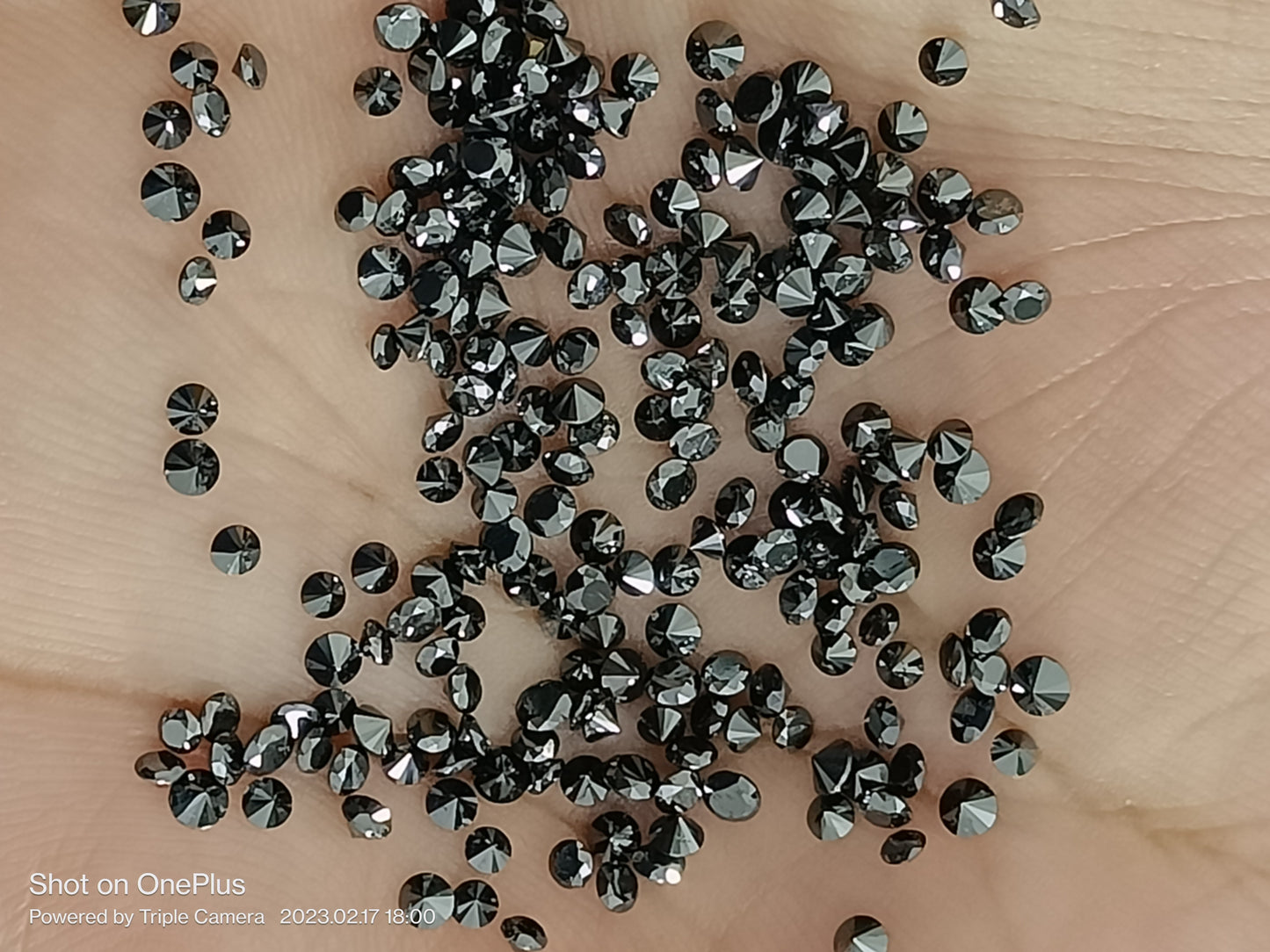 Natural Black Diamond Round Shape 2.00-2.50 MM Size Faceted Loose Diamond Top Quality