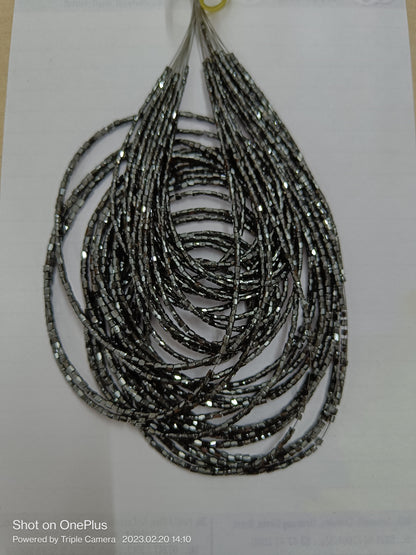 Black Pipe Cut Polished Diamond Beads,1-2.50 mm 14 Inch. Strand AAA+