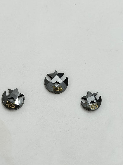 786 Black Moon Star Shape Diamond very Unique and Antique Cut Diamond, Faceted Diamond