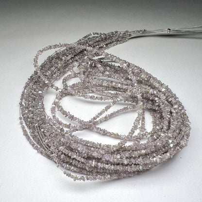 Natural Pink Uncut Raw Diamond Uncut Raw Diamond , 2.00-2.50 MM Diamond Necklace, 16-Inch Strand AAA+| Uncut Diamond Beads - suratdiamondart