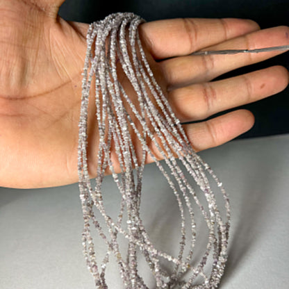 Natural Pink Uncut Raw Diamond Uncut Raw Diamond , 2.00-2.50 MM Diamond Necklace, 16-Inch Strand AAA+| Uncut Diamond Beads - suratdiamondart