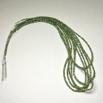 Natural Green Diamond Uncut Raw Beads, 2.00-2.80 MM Diamond Necklace, 16-Inch Strand| Uncut Diamond Beads